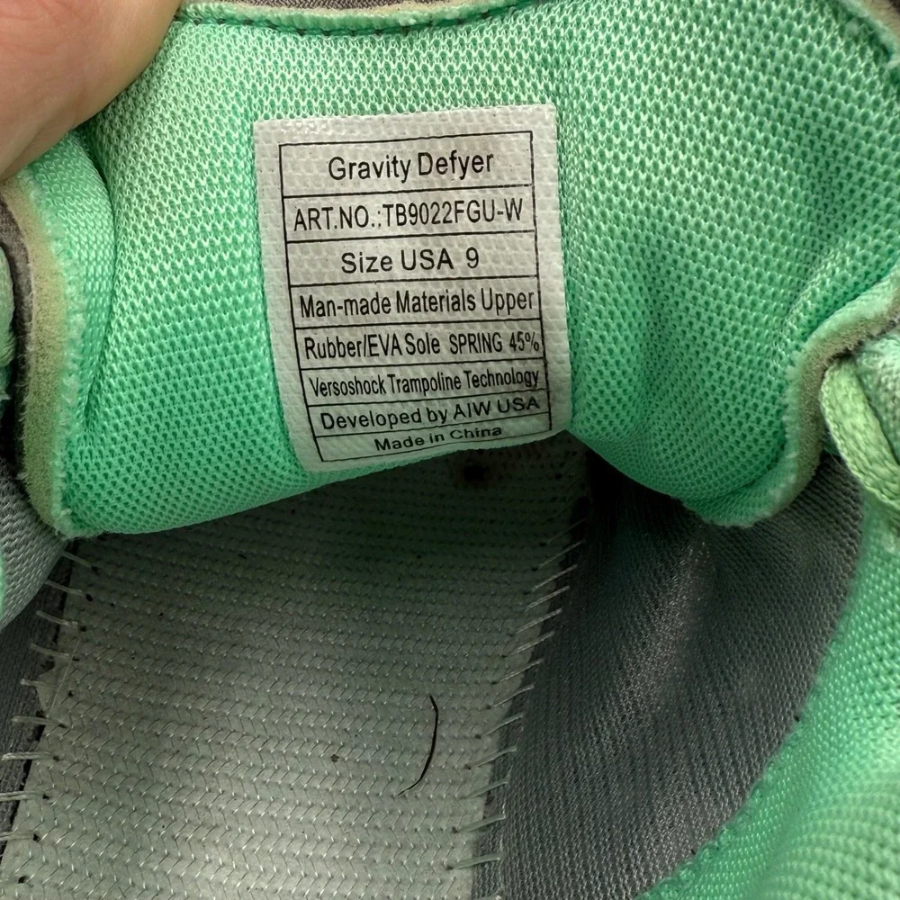 Gravity Defyer G-Defy Women's 9‎ Gray Mint VersoShock Walking Shoes Comfort
